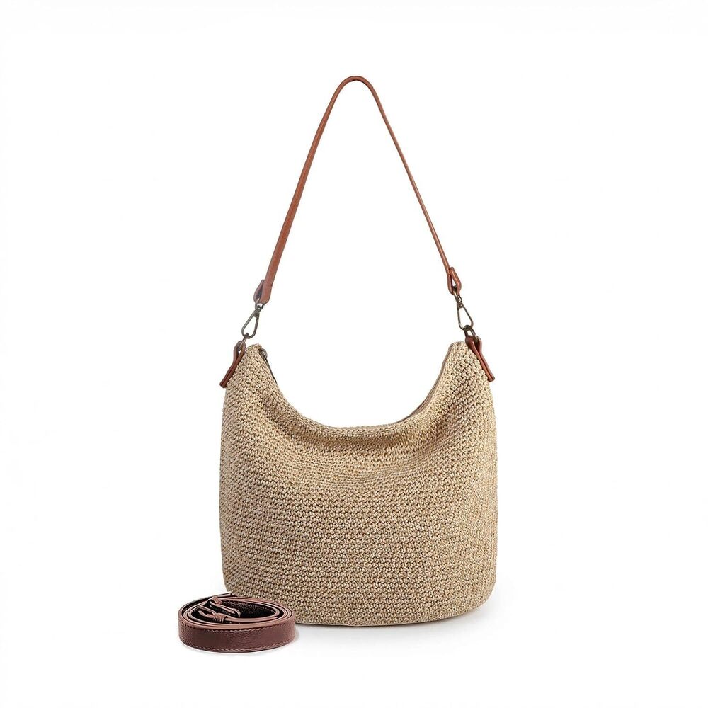Hobo Shoulder Bag Crochet Crossbody Bags for Women Handmade Woven Bag